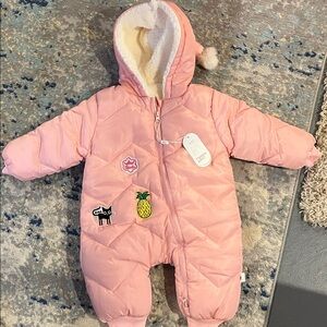 Pink Quilted Kids One Piece